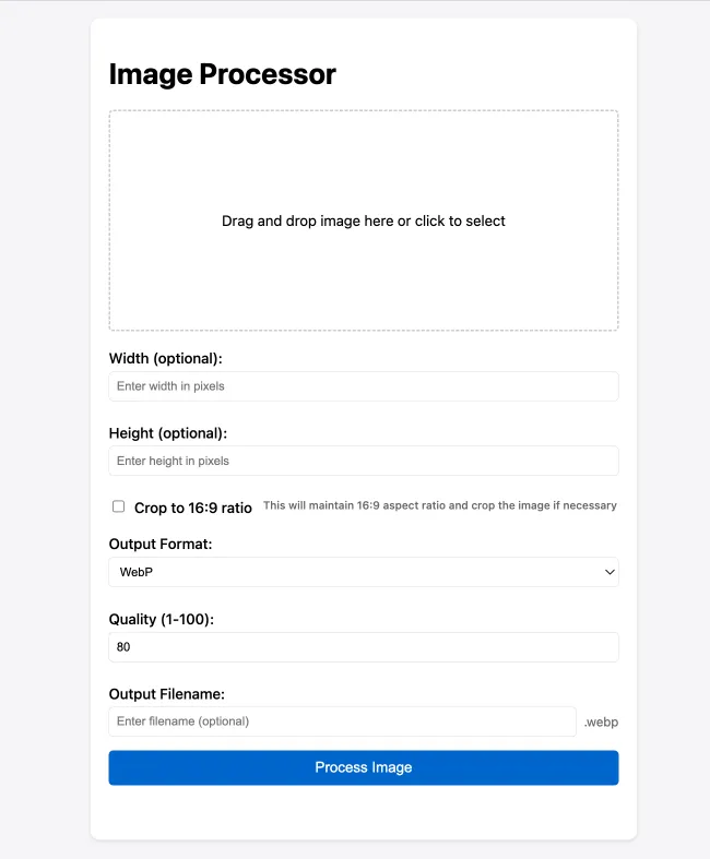 User interface of the app