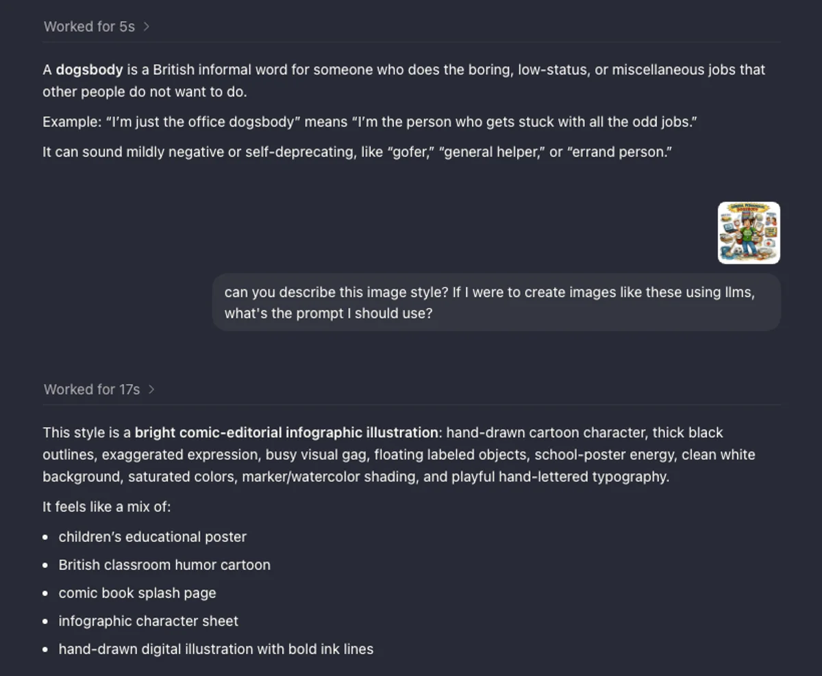 Screenshot of Codex generating the image